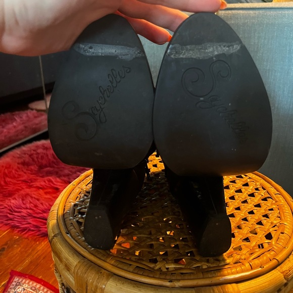 Seychelles Lace Up Highheeled Combat Boot ( black size 7) - Picture 6 of 6